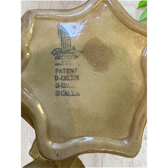 Vintage RED WING Cookie Jar "Thou Shalt Not Steal" Friar Tuck Monk 1940s Yellow - Picture 6 of 9